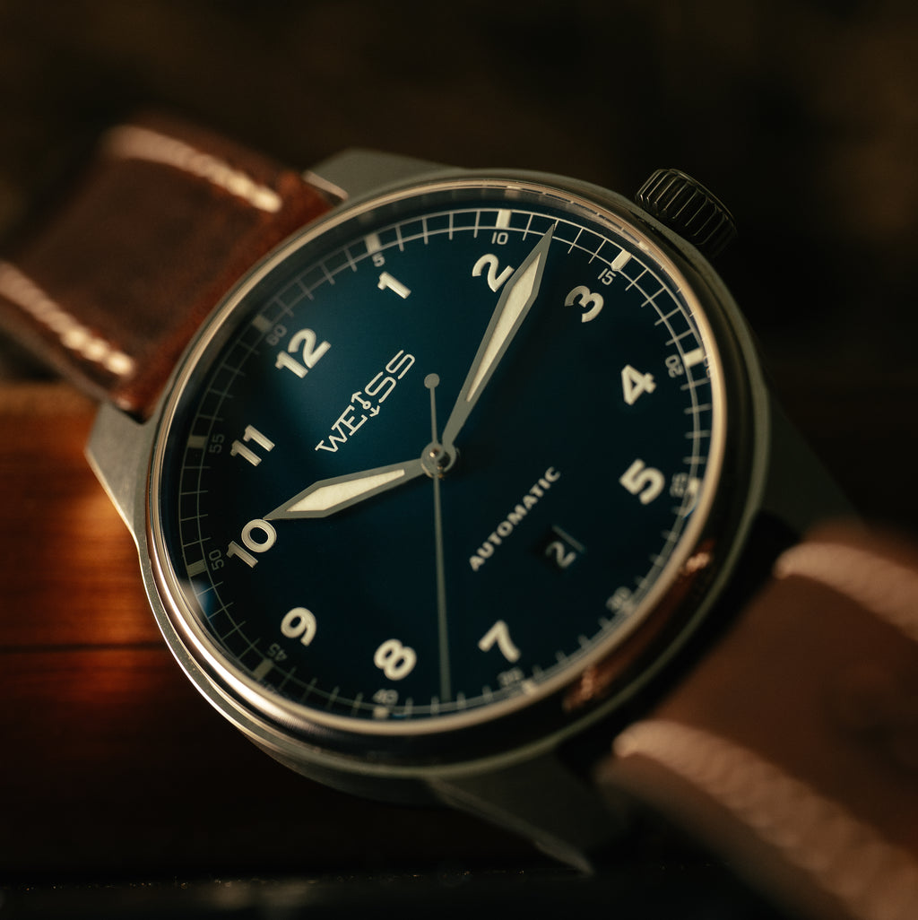 42mm Automatic Standard Issue Field Watch with Date - Blue Dial