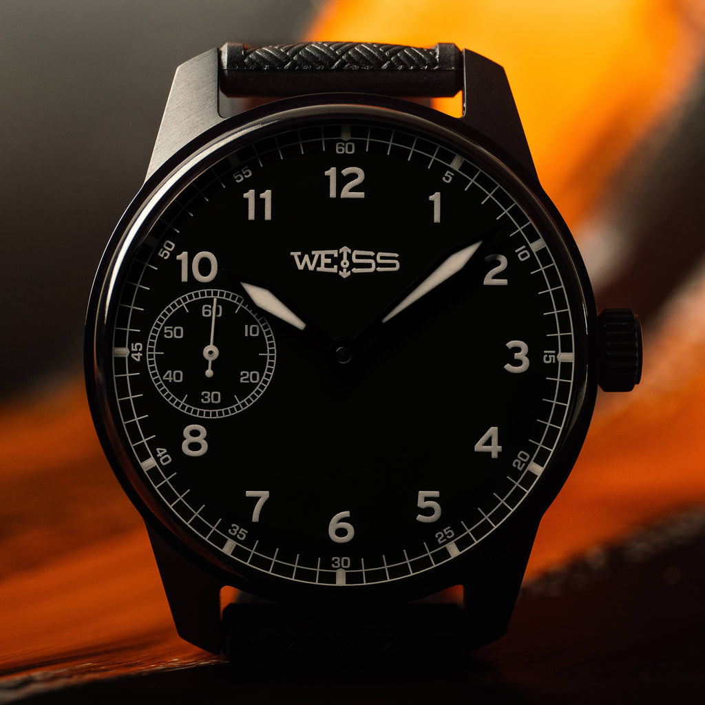 *Limited Edition* Titanium Black DLC 42mm Standard Issue Field Watch: Black Dial