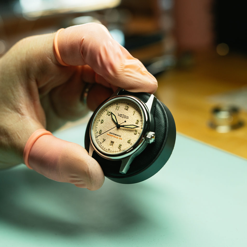 *Limited Edition* 38mm Automatic Standard Issue Field Watch with Date: Textured Latte Dial
