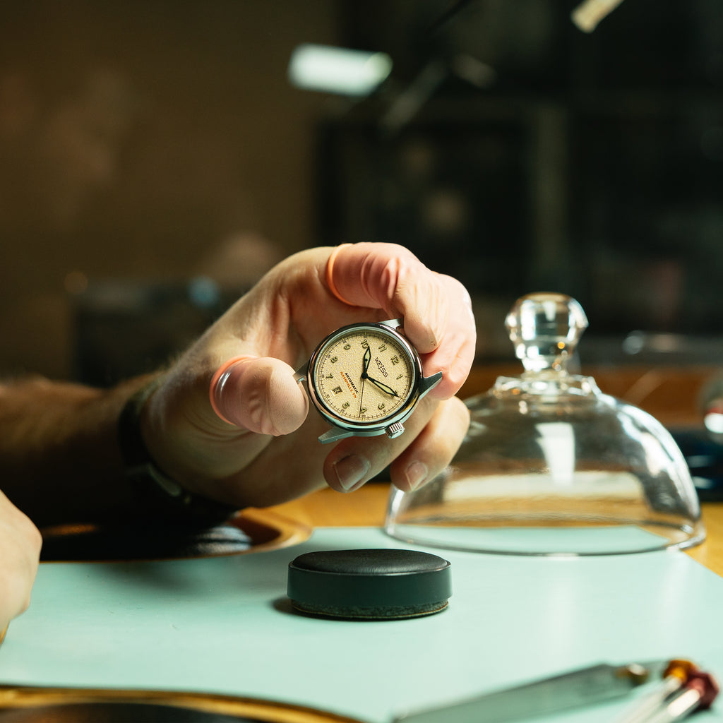 *Limited Edition* 38mm Automatic Standard Issue Field Watch with Date: Textured Latte Dial
