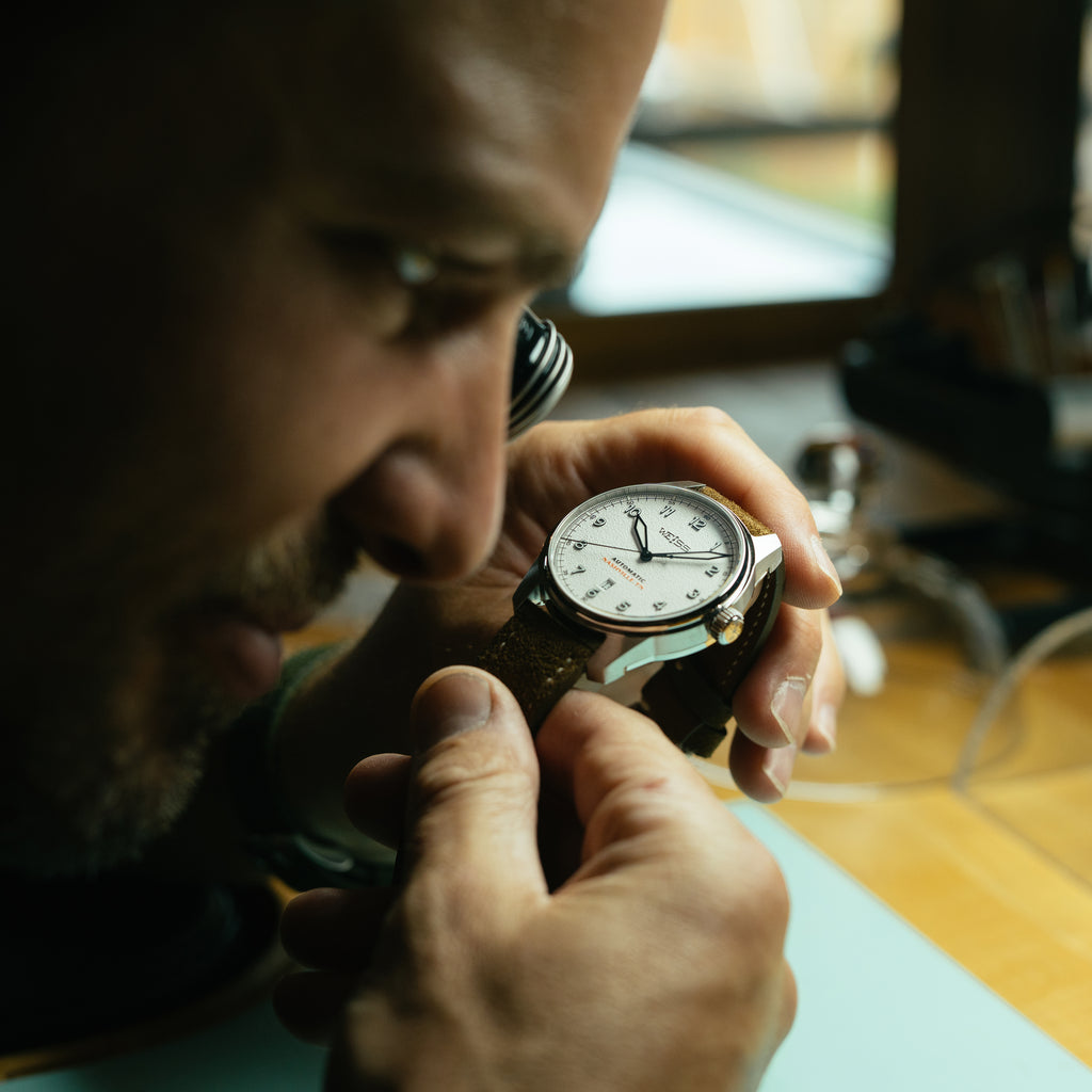 *Limited Edition* 42mm Automatic Standard Issue Field Watch with Date: Textured White Dial
