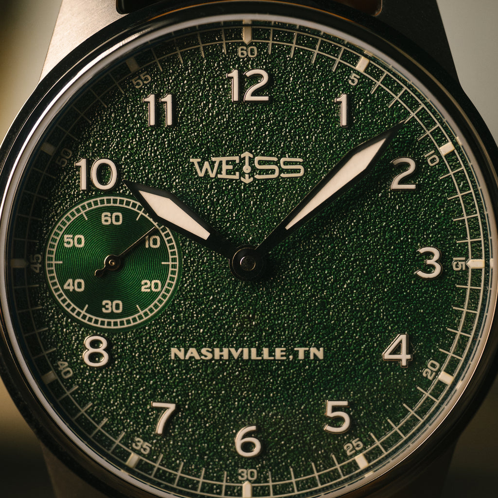 *Limited Edition* Titanium 42mm Standard Issue Field Watch: Textured British Racing Green