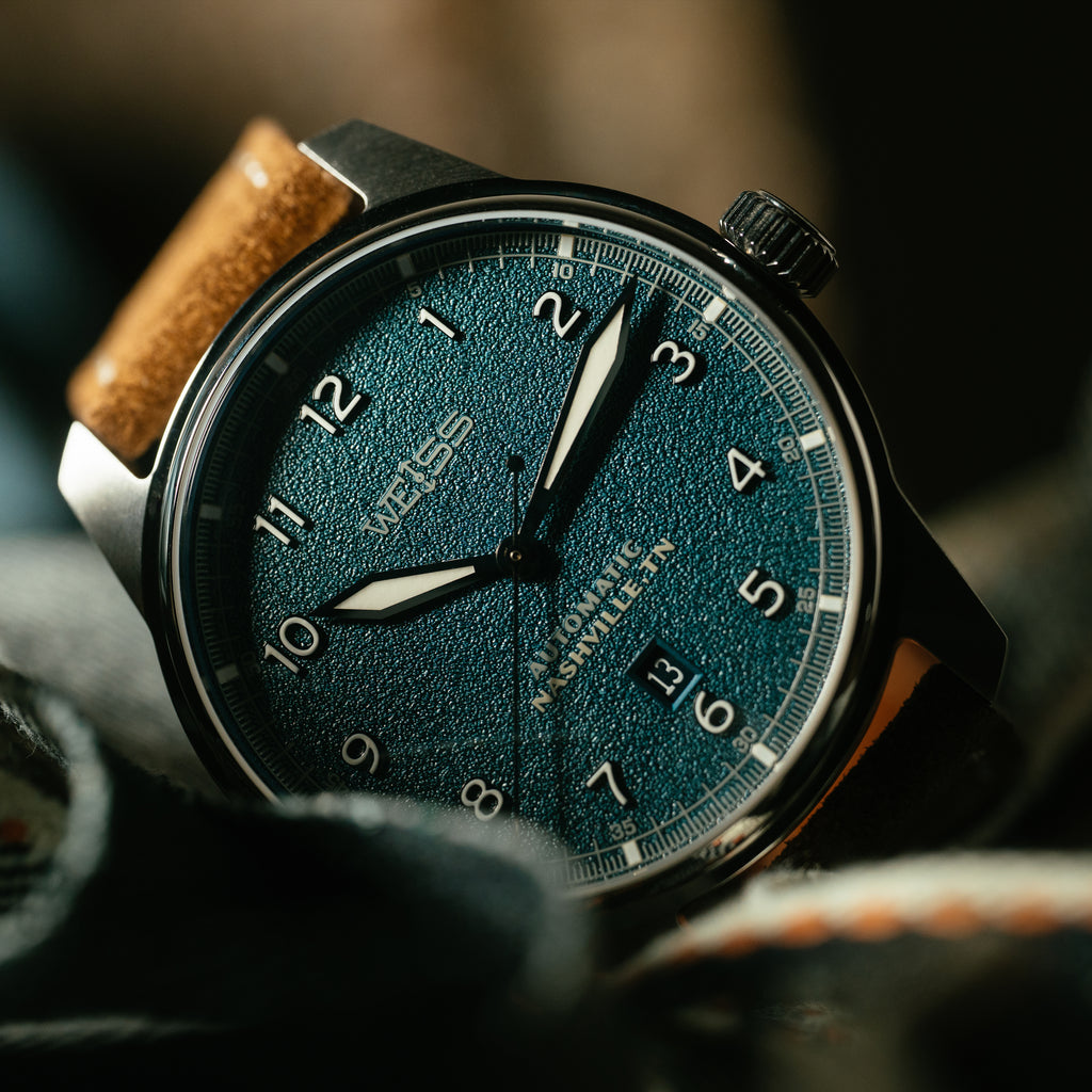 *Limited Edition* 42mm Automatic Standard Issue Field Watch with Date: Textured Denim Dial