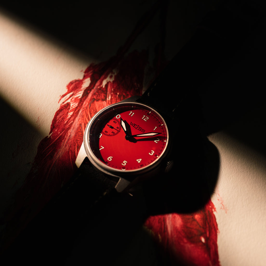 *Limited Edition* Titanium Bead-Blasted 42mm Standard Issue Field Watch: Cardinal