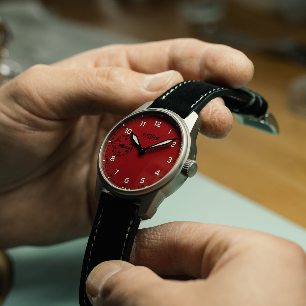 *Limited Edition* Titanium Bead-Blasted 42mm Standard Issue Field Watch: Cardinal