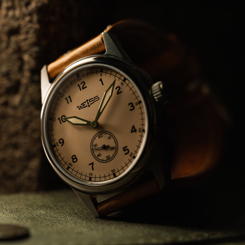 *Limited Edition* Titanium 38mm Standard Issue Field Watch: Saguaro Green Hands