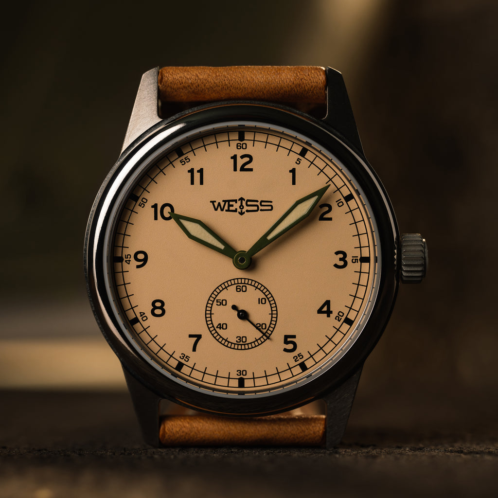 *Limited Edition* Titanium 38mm Standard Issue Field Watch: Saguaro Green Hands