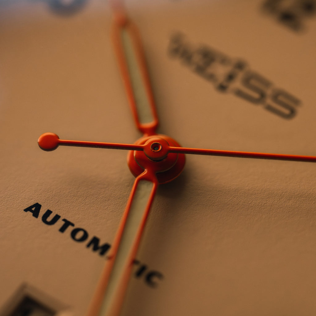 *Limited Edition* 42mm Automatic Standard Issue Field Watch with Date: Signal Orange Hands