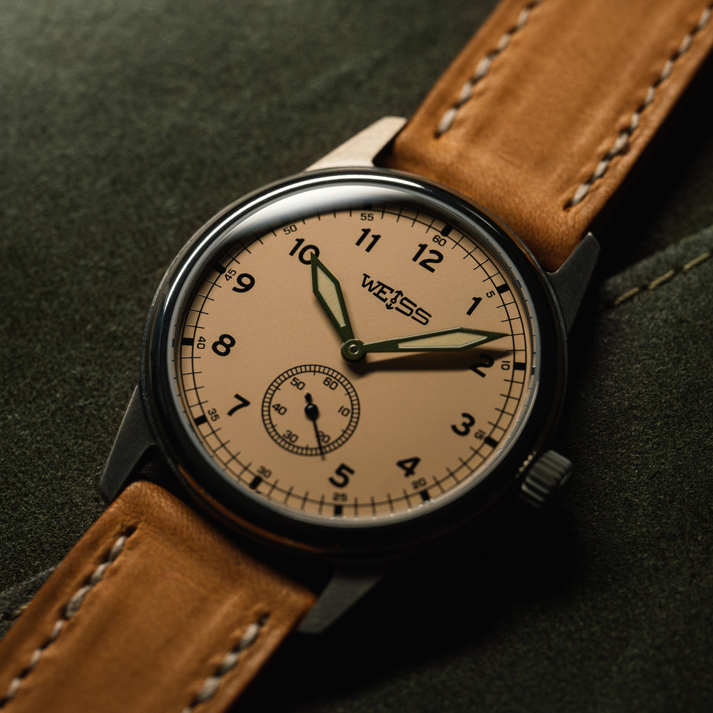 *Limited Edition* Titanium 38mm Standard Issue Field Watch: Saguaro Green Hands