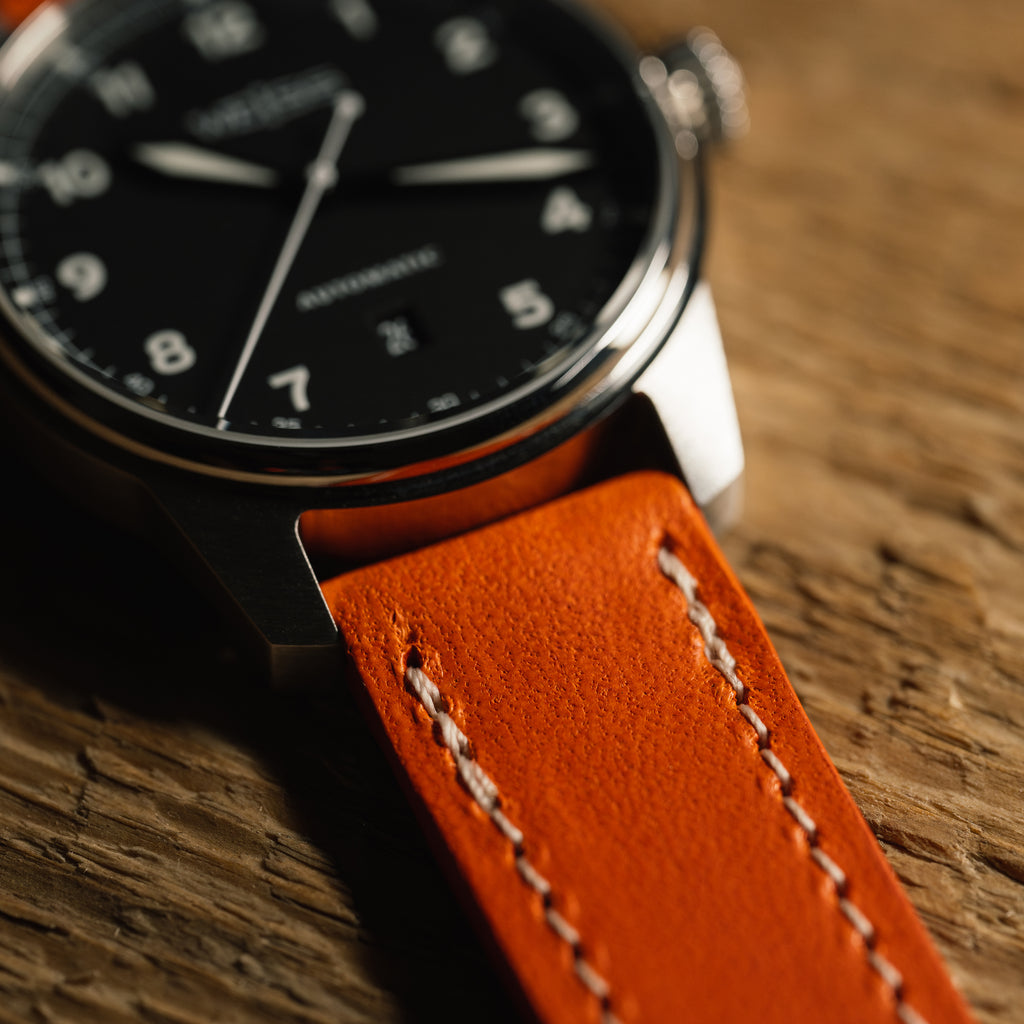 Buttero Ember Orange Leather Strap