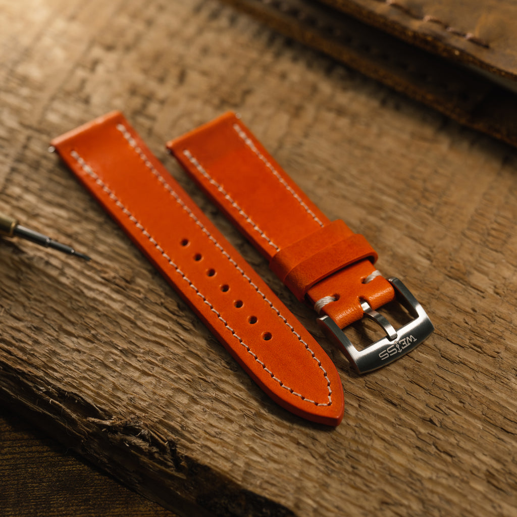 Buttero Ember Orange Leather Strap