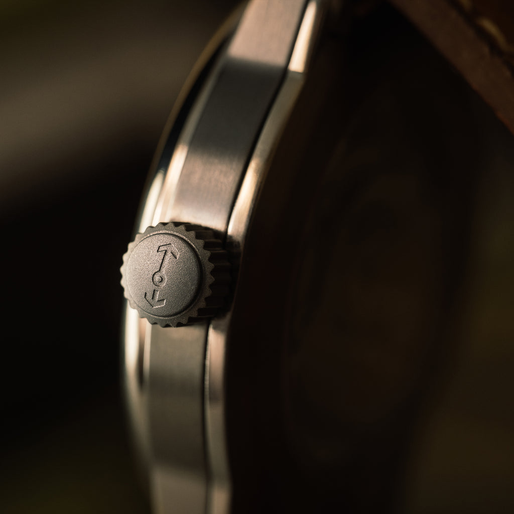 *Limited Edition* Titanium 38mm Automatic Standard Issue Field Watch with Date: Textured White Dial