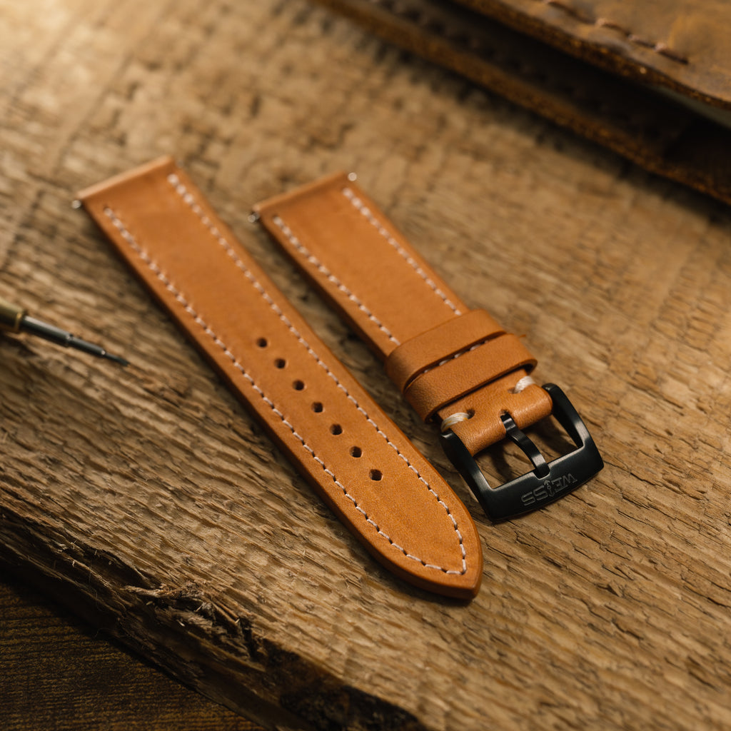 Elbamatt Cammello Leather Strap