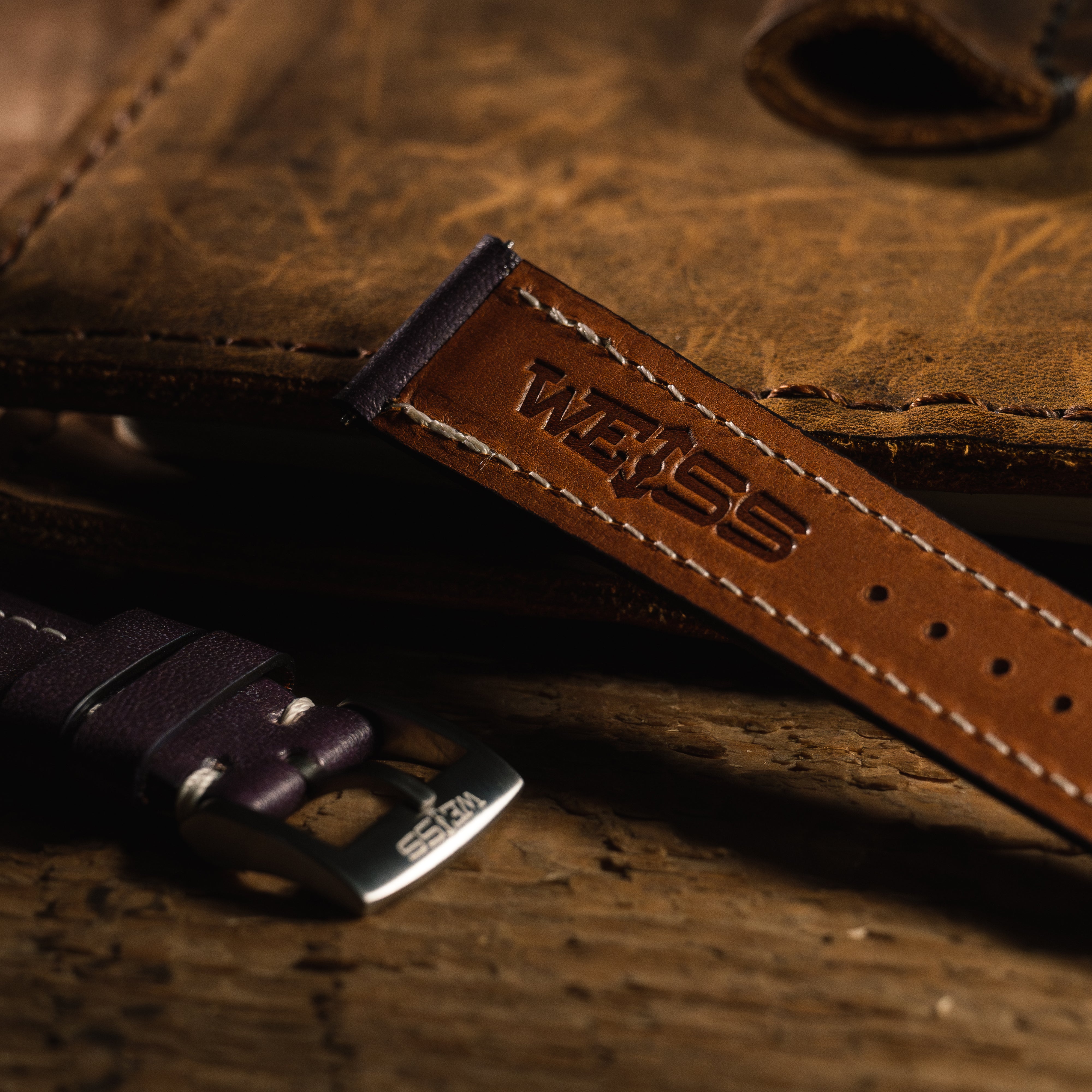 Elbamatt Viola Leather Strap | Weiss | Weiss Watch Company