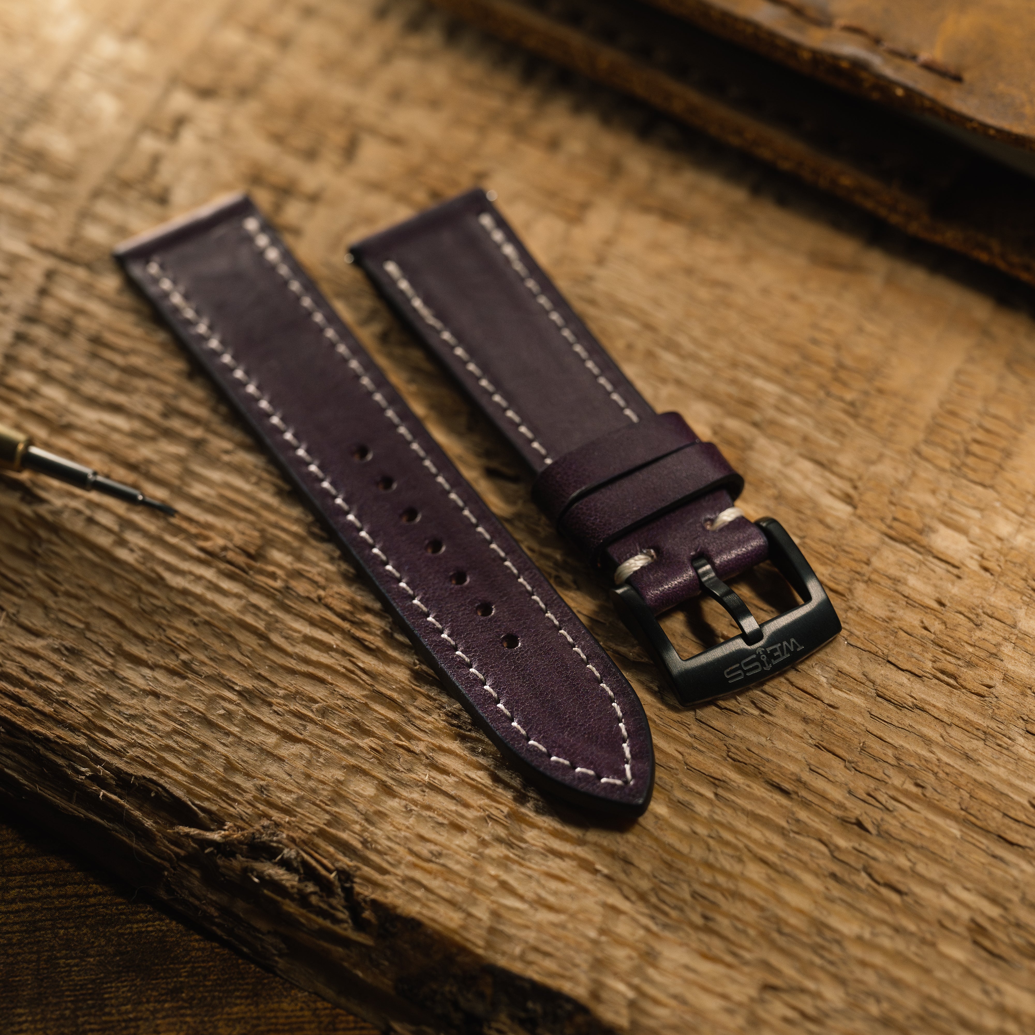 Elbamatt Viola Leather Strap | Weiss | Weiss Watch Company