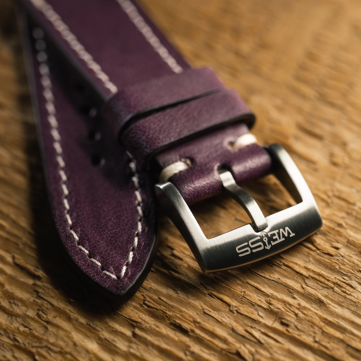 Cinturino per orologio in pelle viola lavanda: Alran Chevre fatto a mano, misura personalizzata - Italia Cinturino per orologio in pelle viola lavanda: Alran Chevre fatto a mano, misura personalizzata - Italia