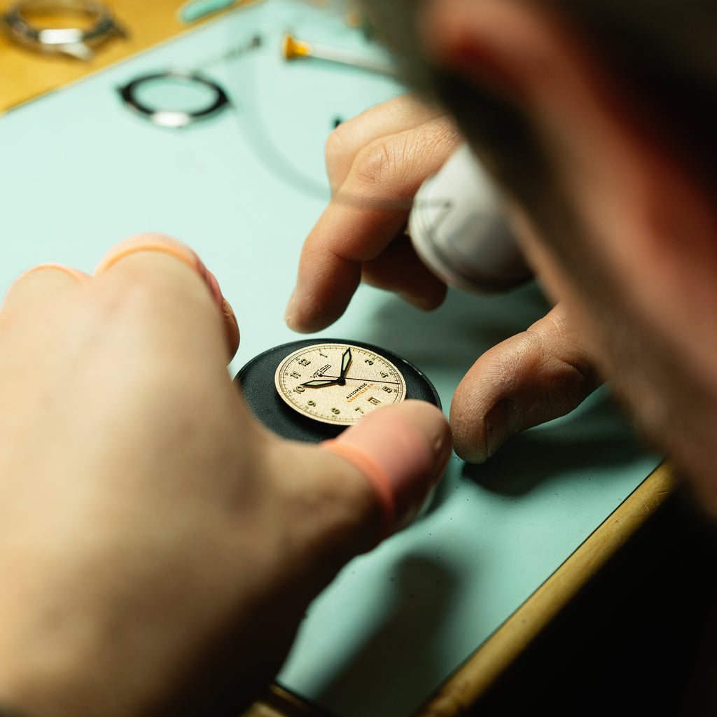 *Limited Edition* 38mm Automatic Standard Issue Field Watch with Date: Textured Latte Dial