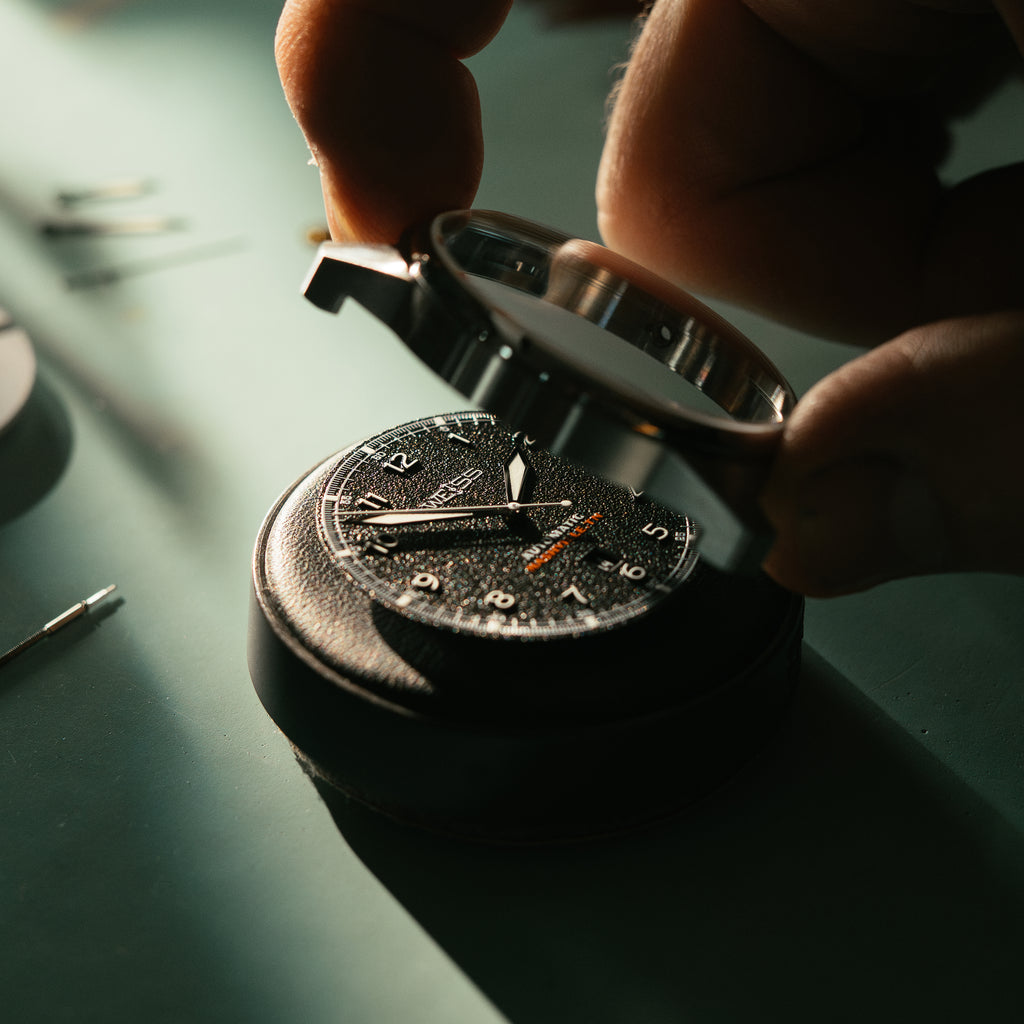 *Limited Edition* 42mm Automatic Standard Issue Field Watch with Date: Textured Black Dial