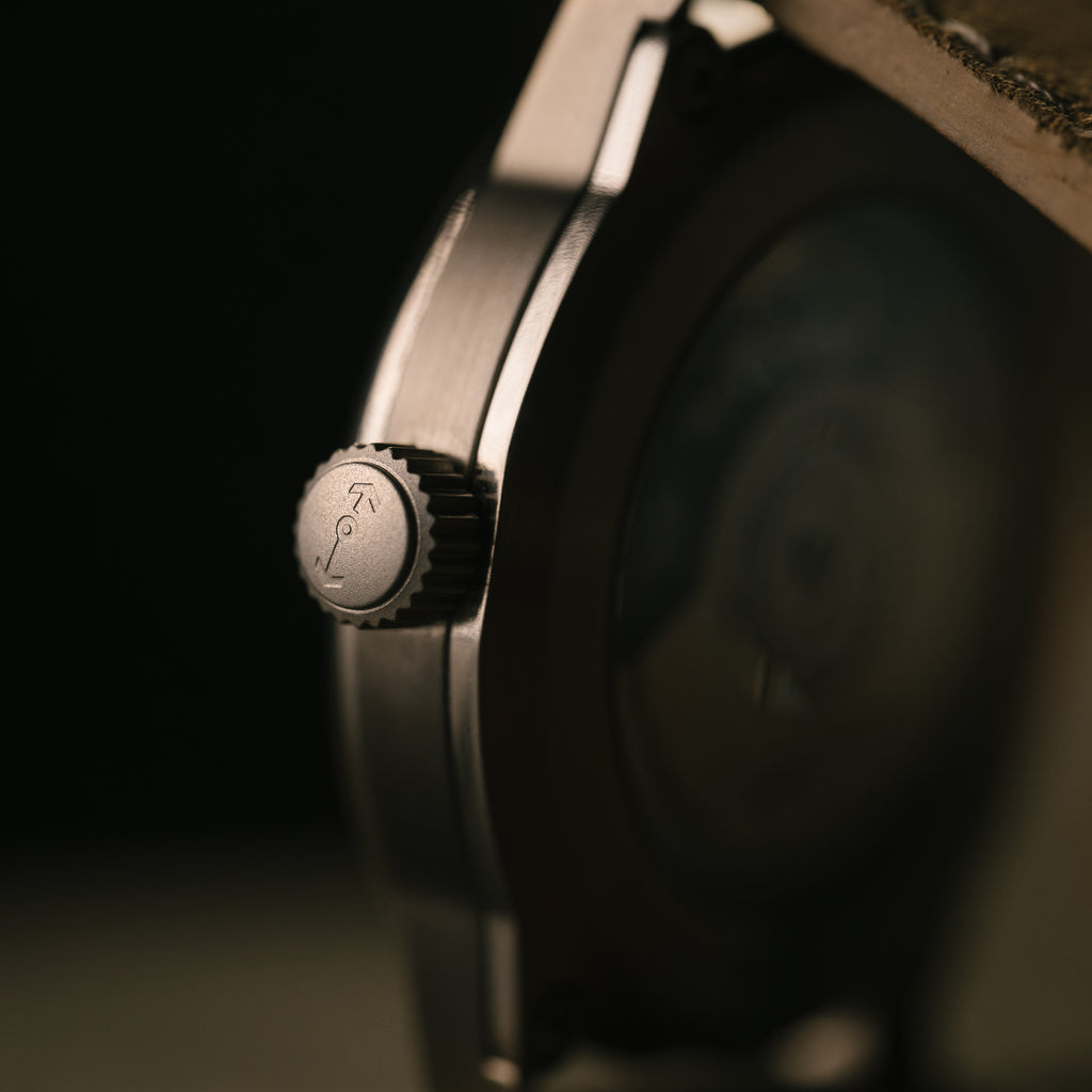*Limited Edition* Titanium 38mm Automatic Standard Issue Field Watch with Date: Textured Black Dial