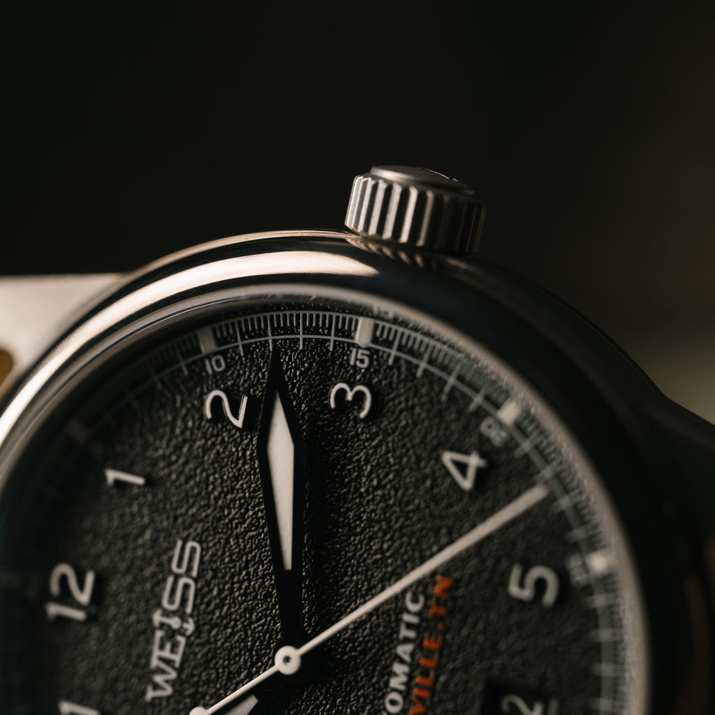 *Limited Edition* Titanium 38mm Automatic Standard Issue Field Watch with Date: Textured Black Dial