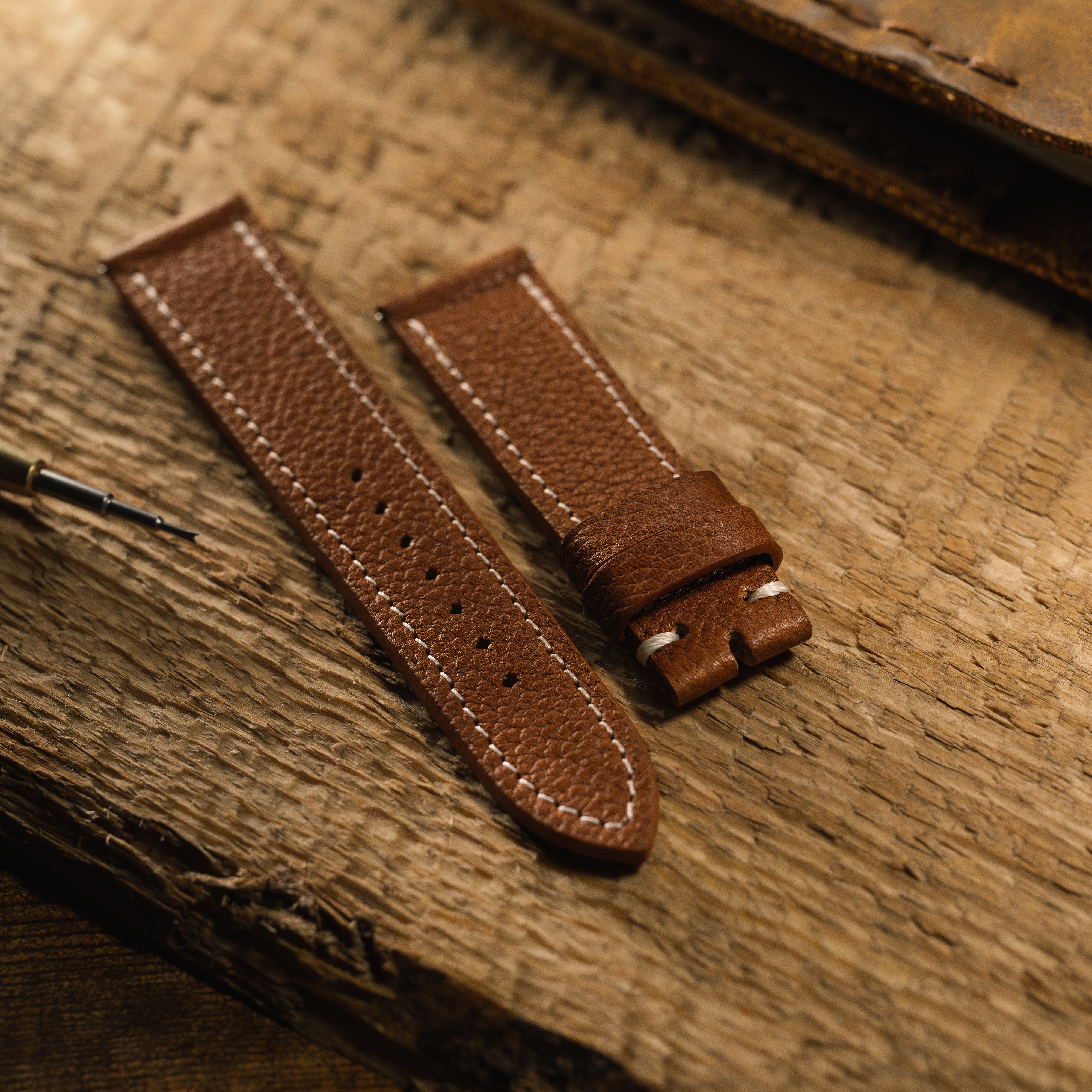 Novonappa Foulonné Gold Leather Strap | Weiss | Weiss Watch Company