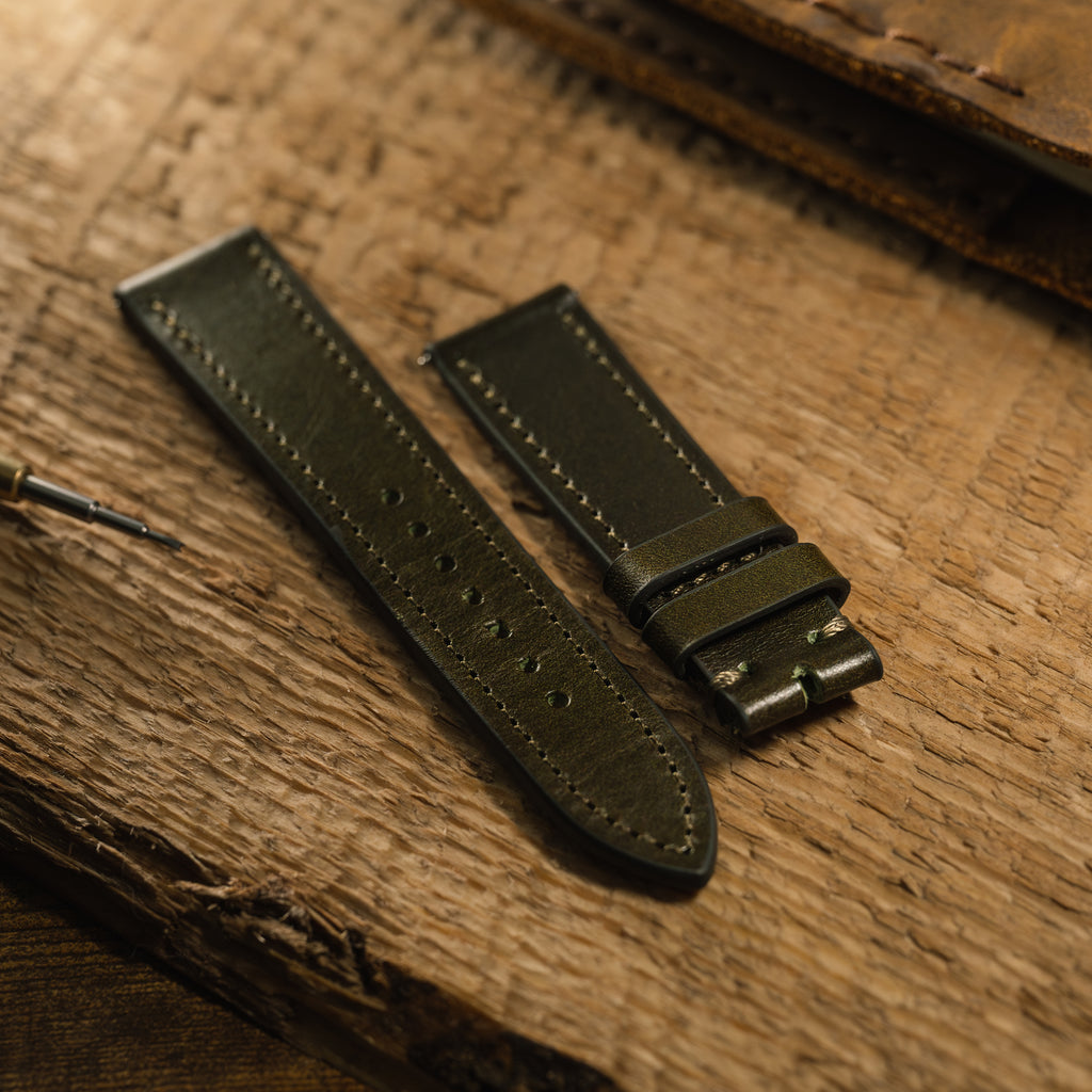 Buttero Olive Leather Strap