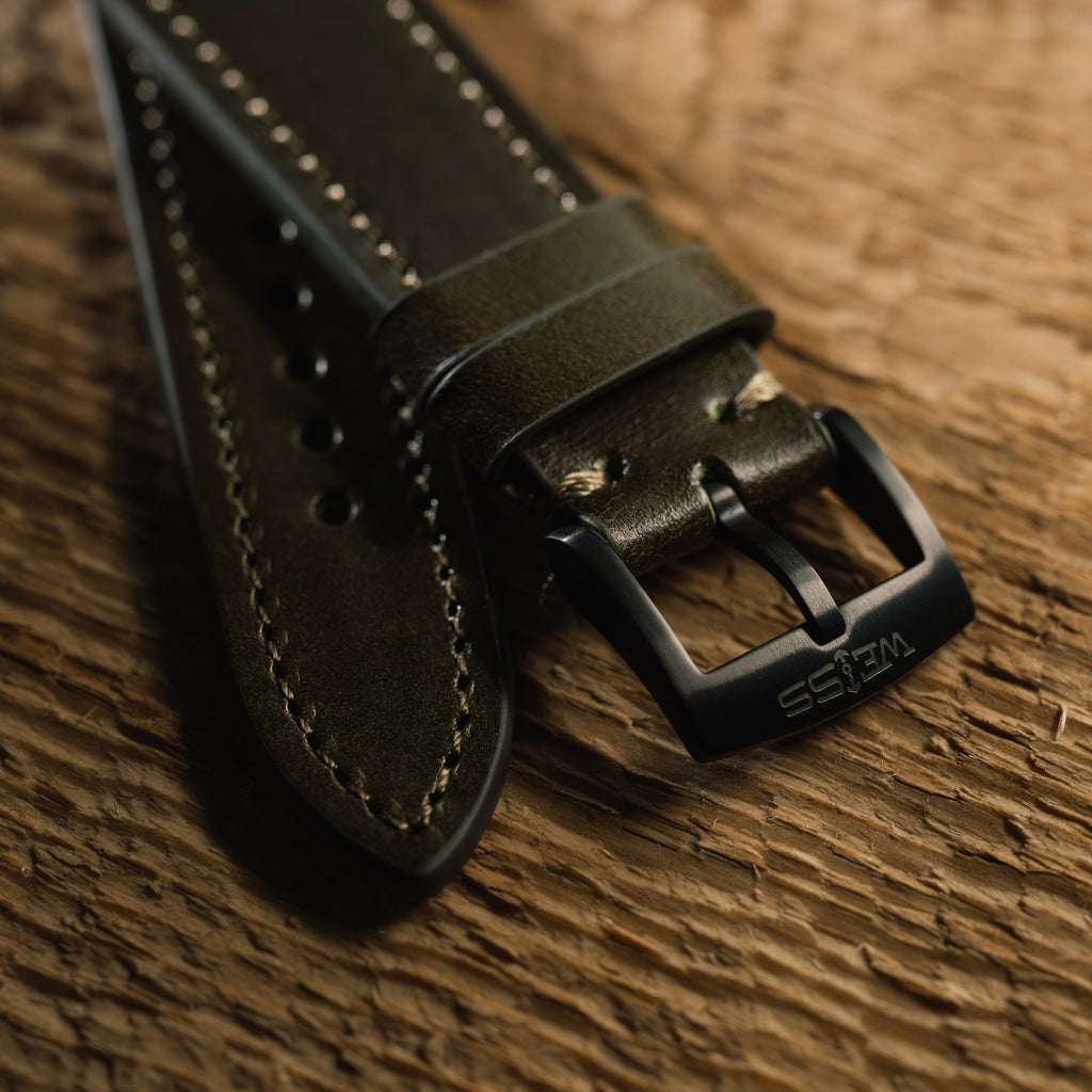 Buttero Olive Leather Strap