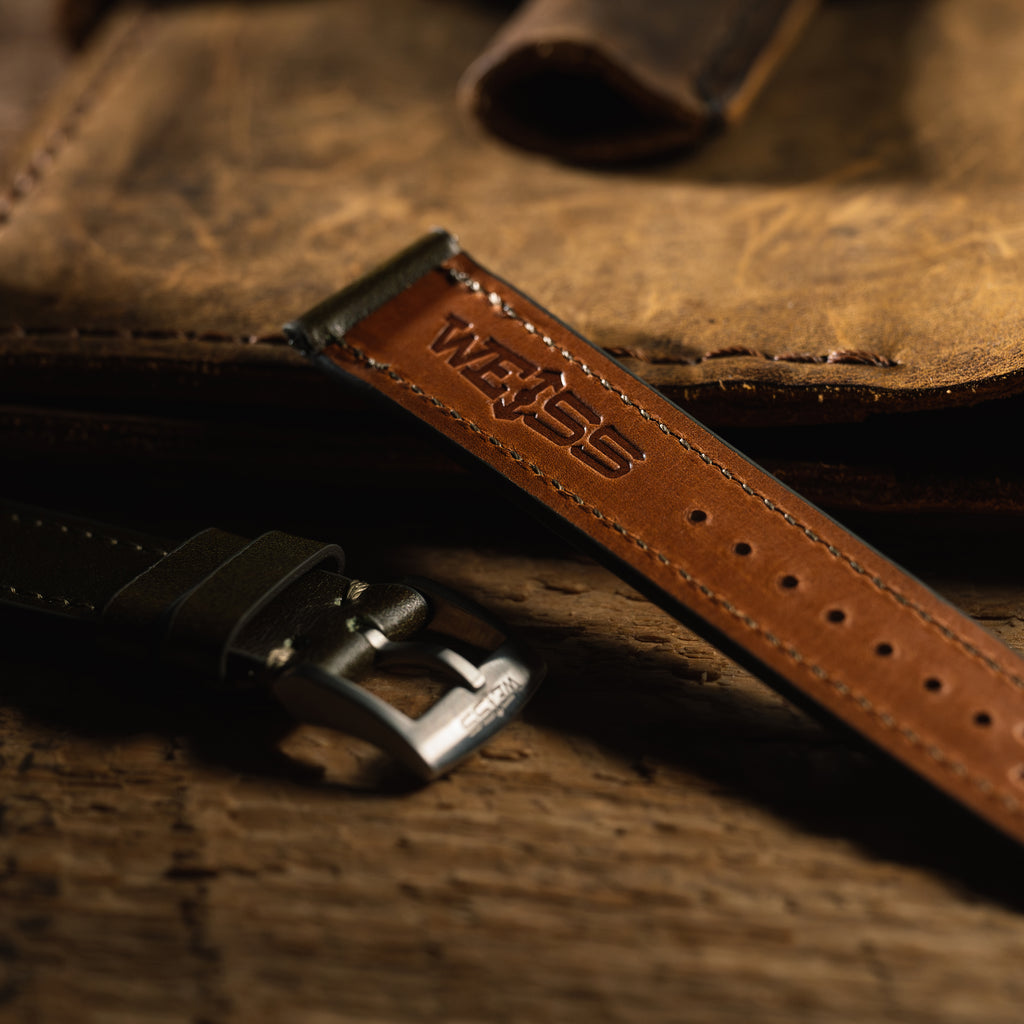 Buttero Olive Leather Strap