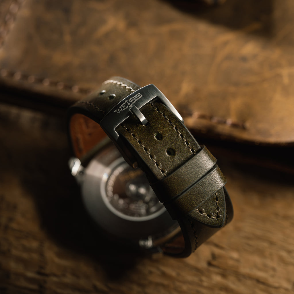 Buttero Olive Leather Strap