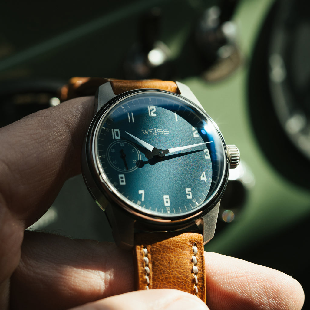 *Limited Edition* Titanium Gauge Series 42mm Standard Issue Field Watch: Arles Blue