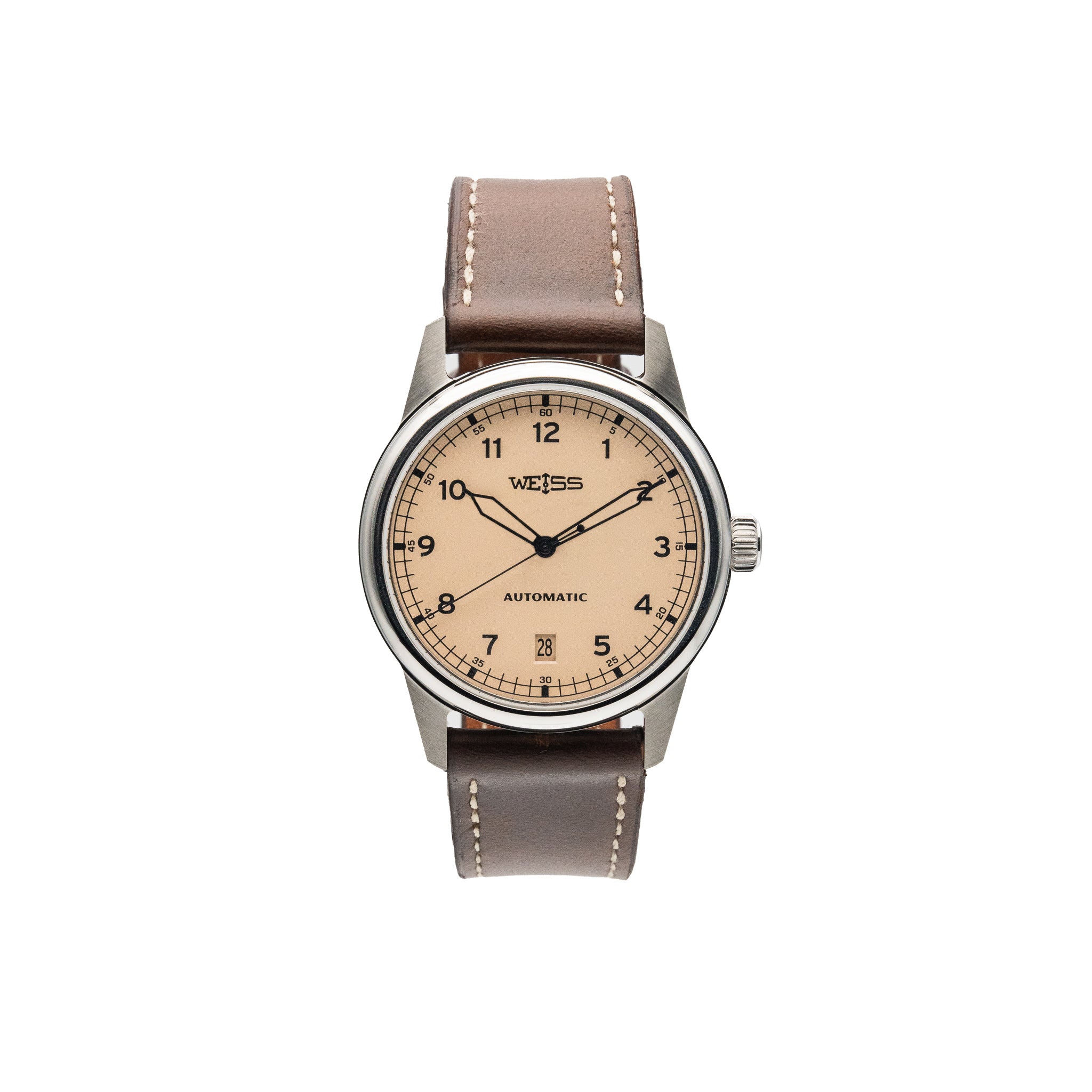 Leather automatic outlet watch